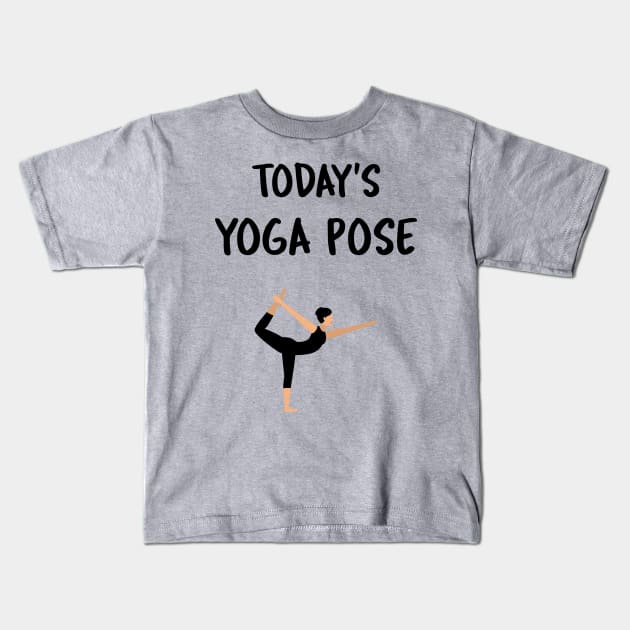 Today's Yoga Pose - Lord Of The Dance Kids T-Shirt by Via Clothing Co